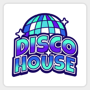 DISCO HOUSE  - Y2K Disco Ball (Purple/aqua blue) Magnet